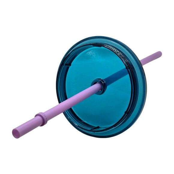 2022 Starbucks Floral Tumbler Cold Coffee Cup Straw Blue Tropical Flowers 24 Oz - Picture 4 of 8